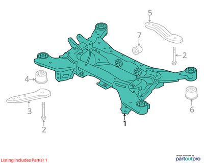 2018 Jaguar F-Pace Rear Subframe Cross-Member Used OEM T4A18057