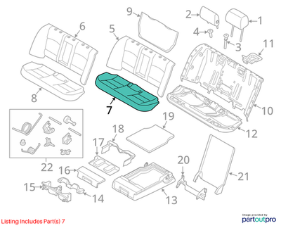 2013 BMW 520i Seat Foam Cushion Section USED OEM 52209162836