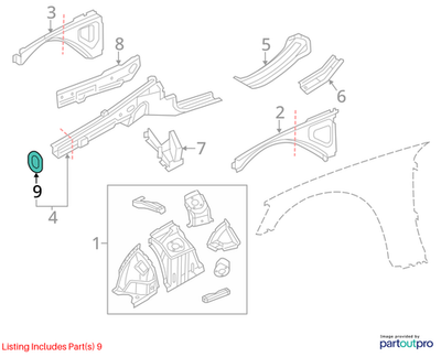 Dodge 06-23 Charger Front Bumper Reinforcement Right 5065268AC