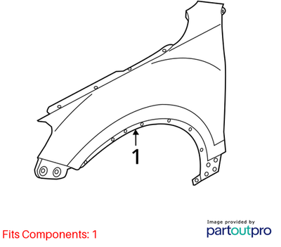 Volkswagen Fender Front 7P6821105E