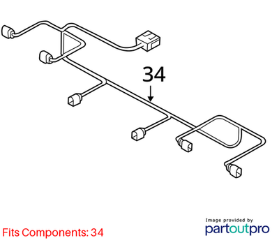 2012–2015 Audi A6 Front Bumper Parking Sensor Wiring Harness Used OEM 4G5971095A