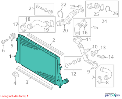 Volkswagen 2009-2017 Volkswagen CC Intercooler 3C0145805AM