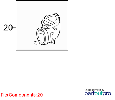 Mercedes-Benz 07-12 GL450 Engine Air Intake Hose Adapter 2731400118