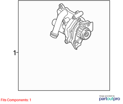 Audi 2010-2016 A4 Engine Water Pump 06H121026ED