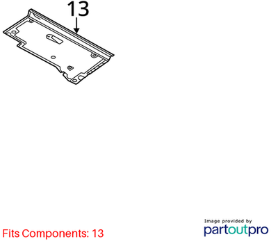 2011-2018 Audi A6 Floor Pan Splash Shield 4G0825207F