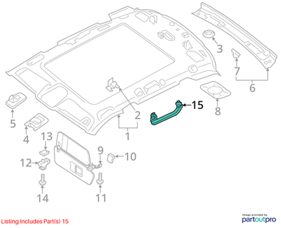 Audi 2015 Audi Q7 Interior Grab Bar 80A857607Y22