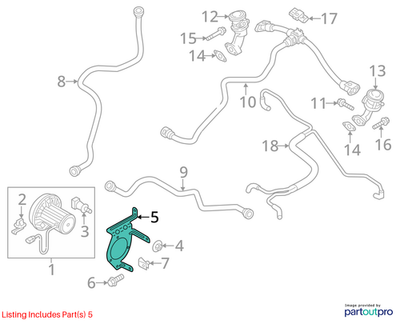 Audi 2009-2017 Q5 Secondary Air Injection Pump Bracket 8R0906617