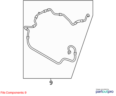 Volkswagen 2014-2021 Passat A/C Refrigerant Suction Hose 561820743E