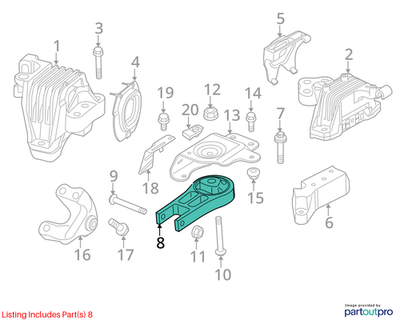 Jeep 2014-2018 Jeep Cherokee Engine Mount 68157441AD
