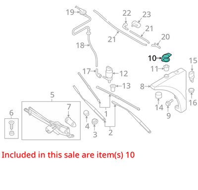 16-25 Audi Q7 Windscreen washer filler cap OEM USE-4M0955267