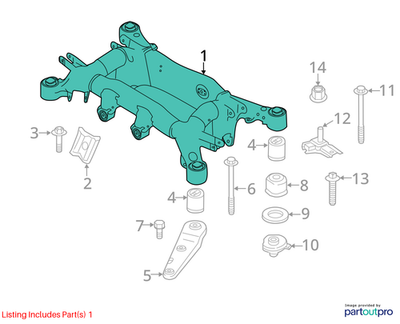 2011–2016 BMW 520i Front Left Compression Strut Control Arm USED OEM 33326776149