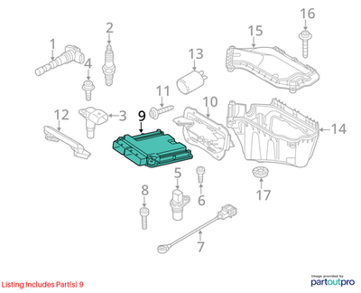 Audi Q5 2.0L TFSI Engine Control Module ECM Automatic 8R0907115P