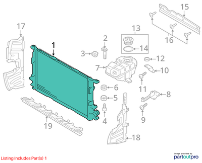 Audi 2008-2018 Audi A4 Radiator 8K0121251H