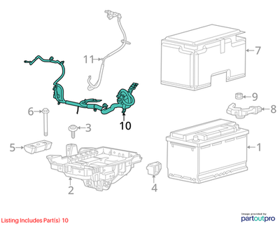 Jeep 2014-2015 Cherokee Battery Positive Wiring 68111052AE