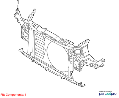 2011–2015 Mini Cooper Radiator Support Panel Used OEM 51647248799