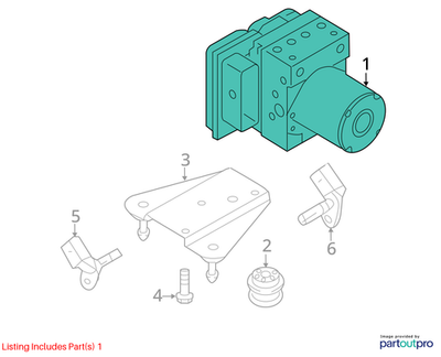 2010 Audi A4 ABS Pump and Motor Assembly Used OEM 8K0614517DS