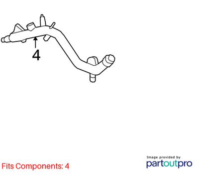 Audi 2008-2010 Audi A4 Engine Coolant Pipe 06E121045J