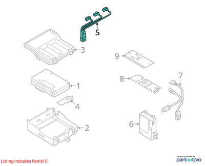 2010–2012 AUDI A4 MICROPHONE SET WITH WIRING LOOM USED OEM 4L1035711E