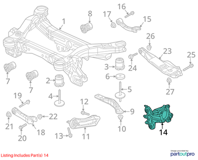 Jeep 2014-2023 Jeep Cherokee Rear Knuckle Right 5090070AE