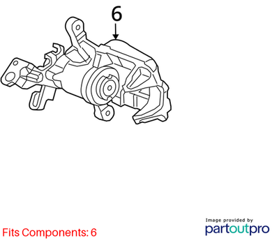 2010 Chevrolet Cruze Right Rear Brake Caliper Housing Kit Used OEM 13300862