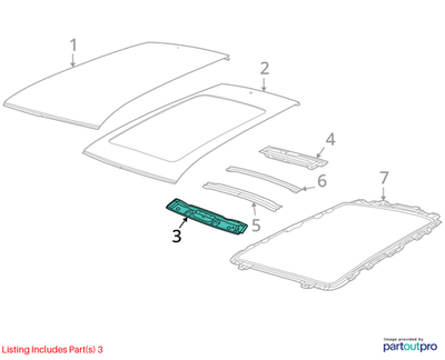 Jeep 2014-2019 Jeep Cherokee Roof Front Header 68413966AA