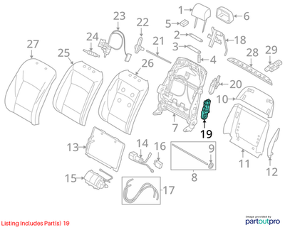 2011–2016 BMW 520i / 5‑Series Backrest Adjust Motor Used OEM 52109168745