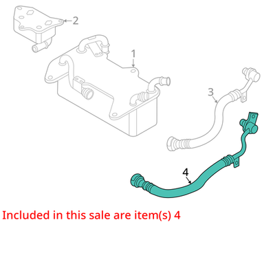 2020-2025 Audi RS7 Auto Trans Oil Cooler Hose Assembly 4N0317818AF