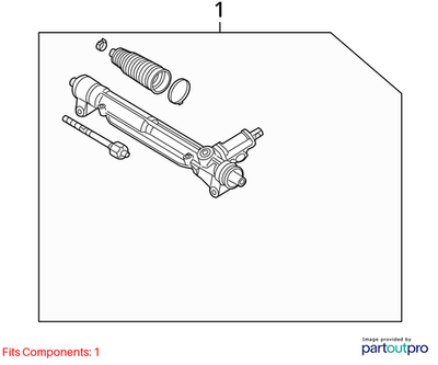 Audi 2008-2013 Audi A4 Rack And Pinion Assembly 8T1422066A