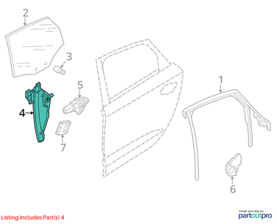 Audi 2012-2017 Audi A6 Window Regulator 4G0839461