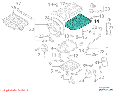 Volkswagen 2016 Volkswagen GTI Engine Oil Pan Upper 06J103603BD