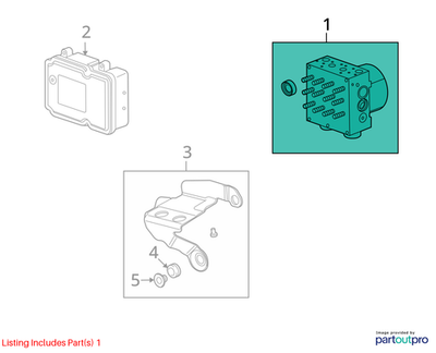 2011 Cadillac SRX ABS Modulator Valve Kit Used OEM 23158133