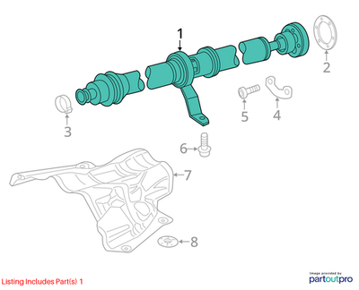 Audi 2008-2016 Audi A4 Drive Shaft 8K0521101