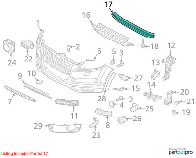 2007 Audi Q7 Front Bumper Carrier Impact Bar Used OEM 4L0807113A