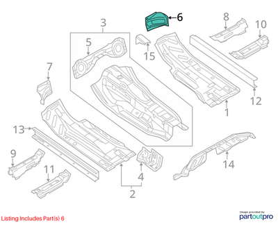 2012 Audi A4 Right Cross-Member Extension Used OEM 8K0810254