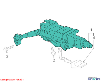2017 Volkswagen Tiguan Steering Column Used OEM 5N1419502M