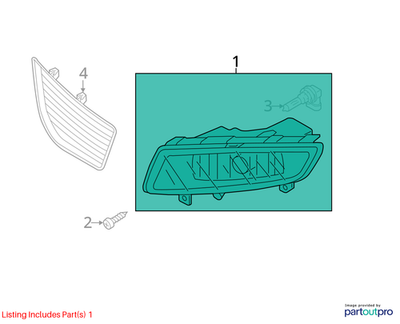 Volkswagen 2012-2015 Volkswagen Passat Fog Light 561941699B