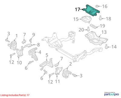 2012 Audi A4 A5 2.0L Right Powertrain Gearbox Support Used OEM 8K0399115T