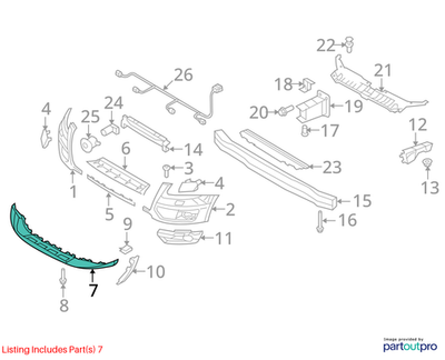 Audi 2009-2012 Audi Q5 Spoiler Front Lower 8R0807061DAP6