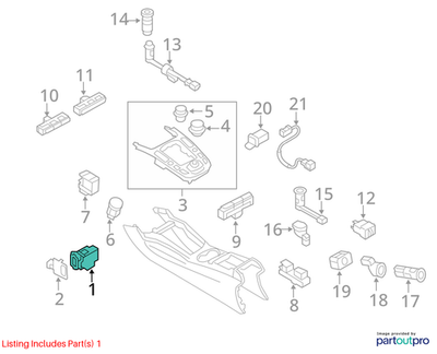 2012 Audi A4 Ignition/Starter Switch Used OEM 8K0909131D