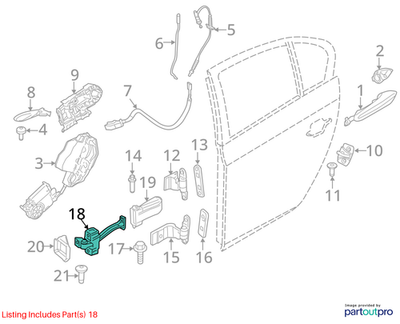 2011–2016 BMW 520i Rear Door Brake USED OEM 51227182019
