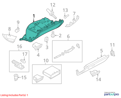 Audi 2011-2012 Audi A4 Quattro Glove Box 8K1857104B1DH