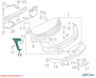 Audi 2009-2017 Audi Q5 Bumper Guide 8R0807453B