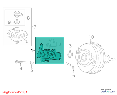 Audi 2009-2017 Q5 Brake Master Cylinder 8K0611021A