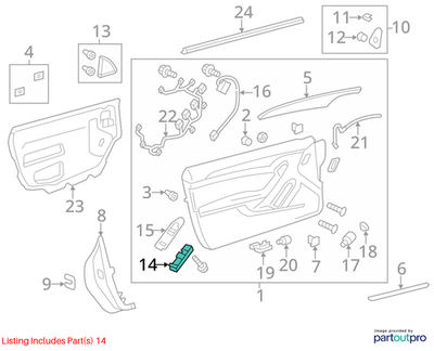 Cadillac 08-19 CTS Door Lock And Side Window Switch 22810045