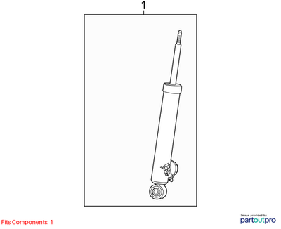 2014-2020 Chevrolet Impala Rear Passenger Shock Absorber w/ Mount 84682963