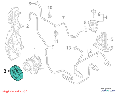 Volkswagen 2012-2017 Beetle Power Steering Pump Pulley 07K145255