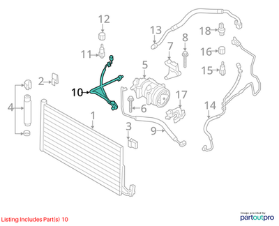 2007–2015 Mini Cooper A/C Suction Pipe OEM 64539250720