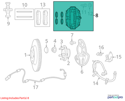 Dodge 08-23 Challenger Disc Brake Caliper Assembly Right 5175106AB