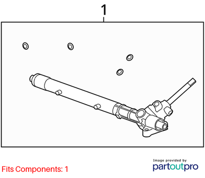 2011 Chevrolet Camaro Rack and Pinion Assembly Used OEM 22930456