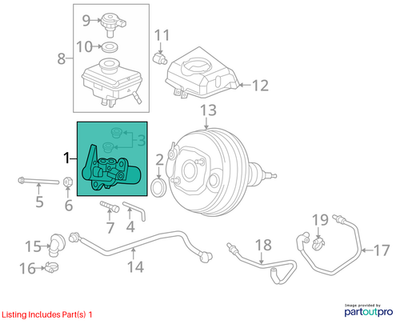 2009-2012 Audi A4 Brake Master Cylinder 4H0611021